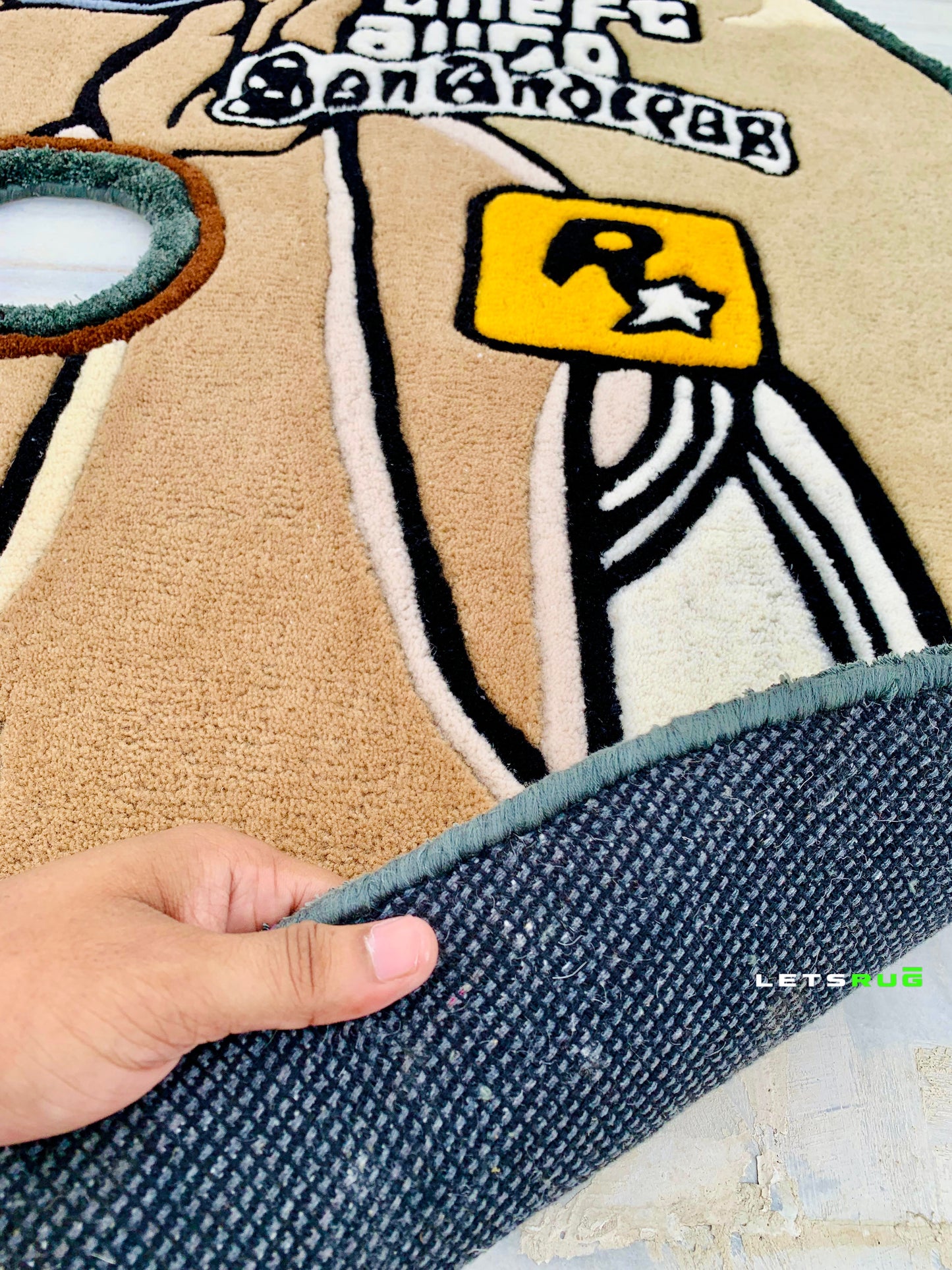 GTA Rug 2 | Handmade | Soft & Fluffy Rug by LetsRug – LETSRUG.IN