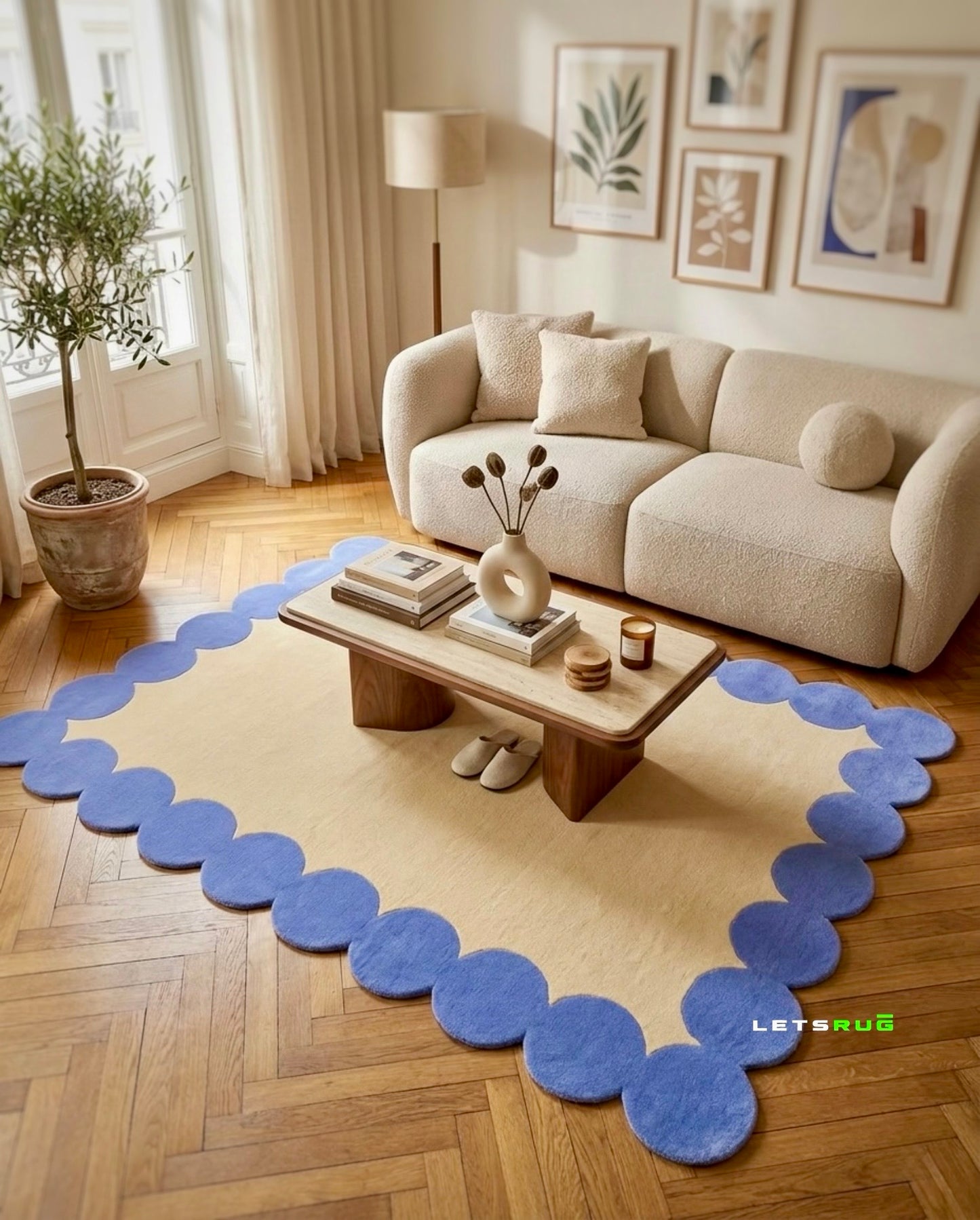 Blue Aura Rug | HandTufted Custom Rug