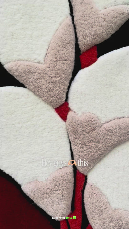 Blossom Fluffy Layered Tufted Rug | HandTufted Custom Rug