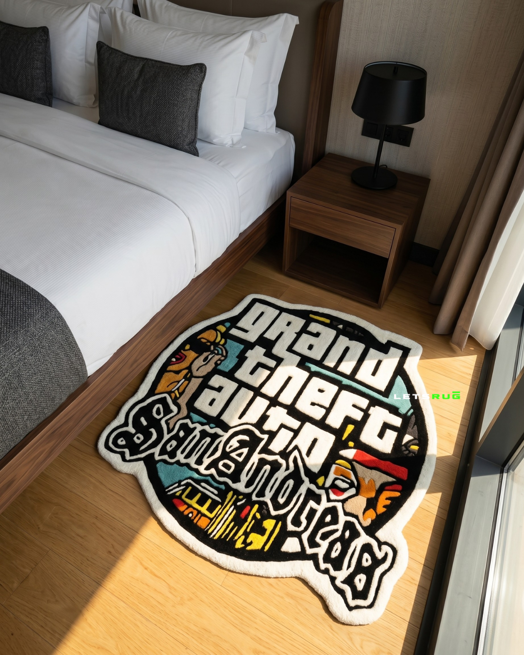 GTA Handmade Bedside/Wall Hanging Rug by LetsRug