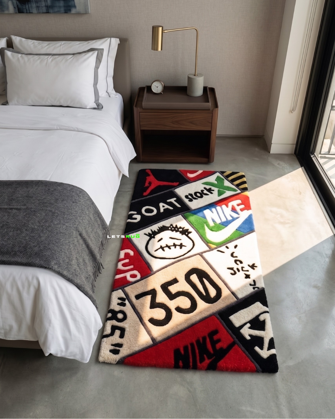 Sneaker Box Bedside Custom Rug 02 by LetsRug – LETSRUG.IN