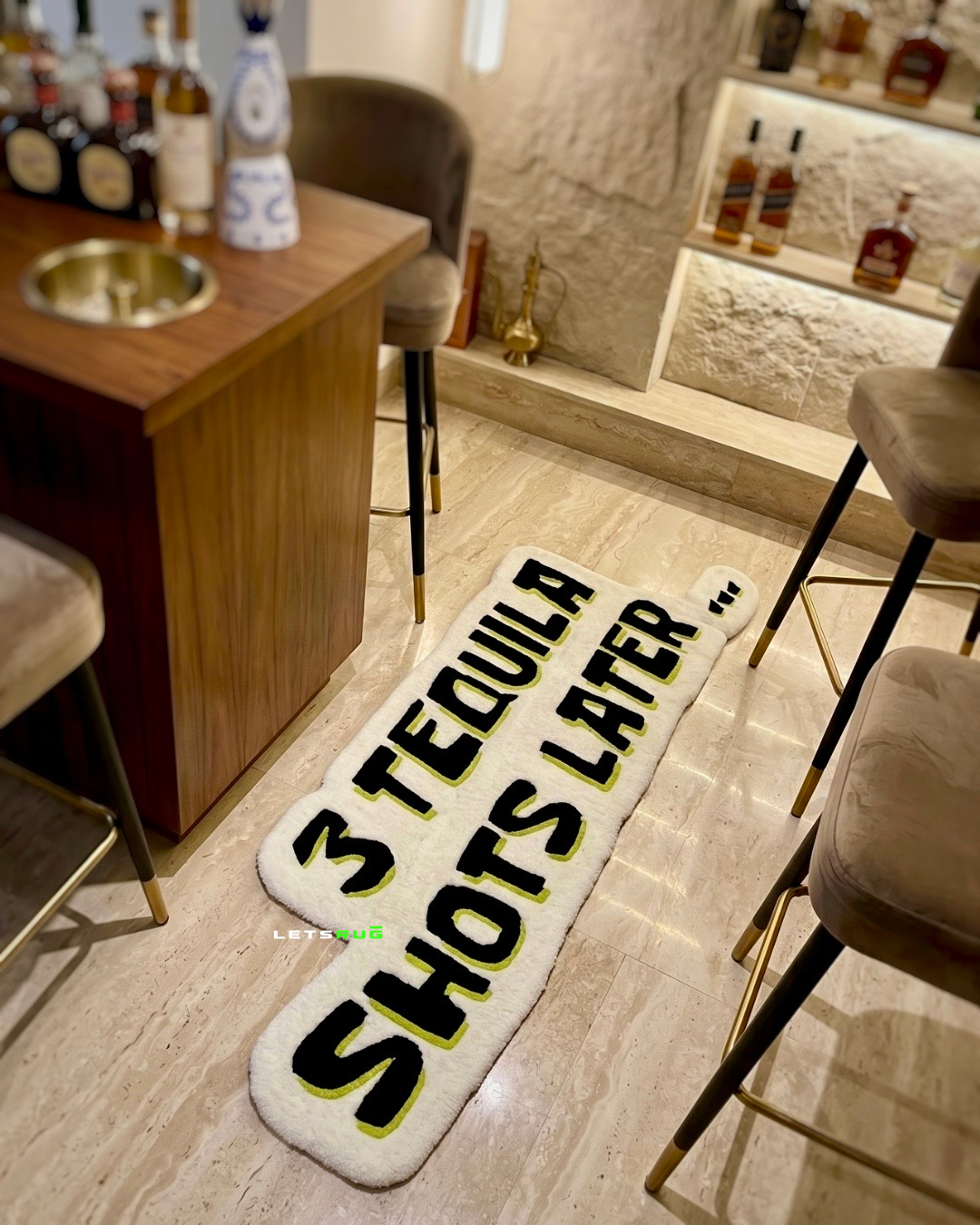 3 Tequila Shots Later Rug | Handtufted | LetsRug.in