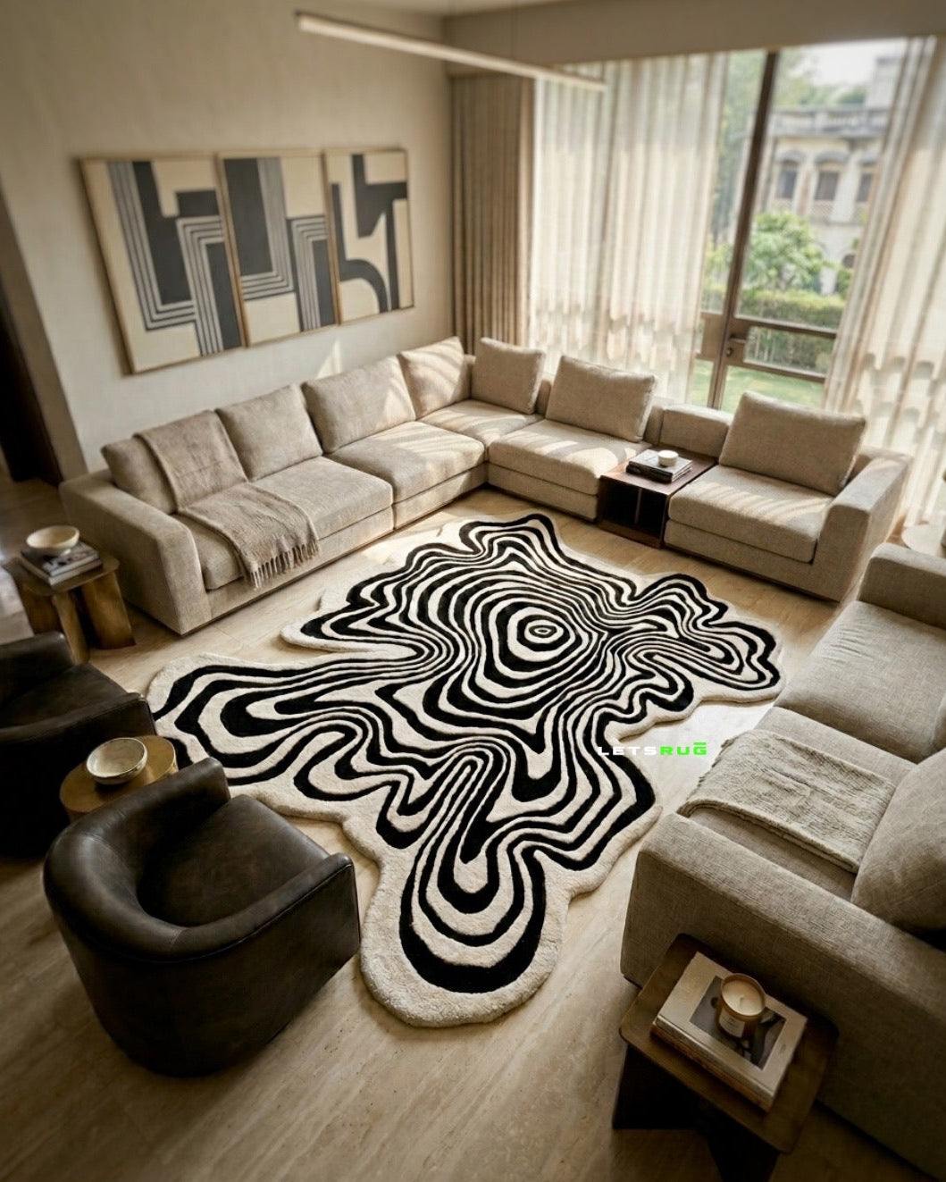 Modern Cut Handmade Rug by LetsRug.in