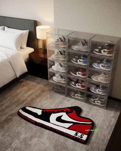Sneaker Red Shoes Custom Rug by LetsRug