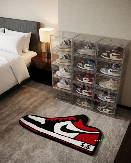 Sneaker Red Shoes Custom Rug by LetsRug