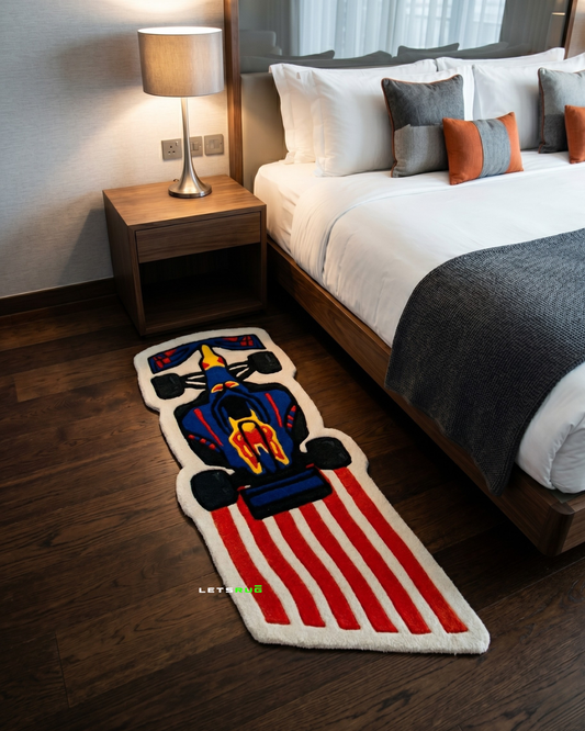 Red Racing Car Rug by LetsRug