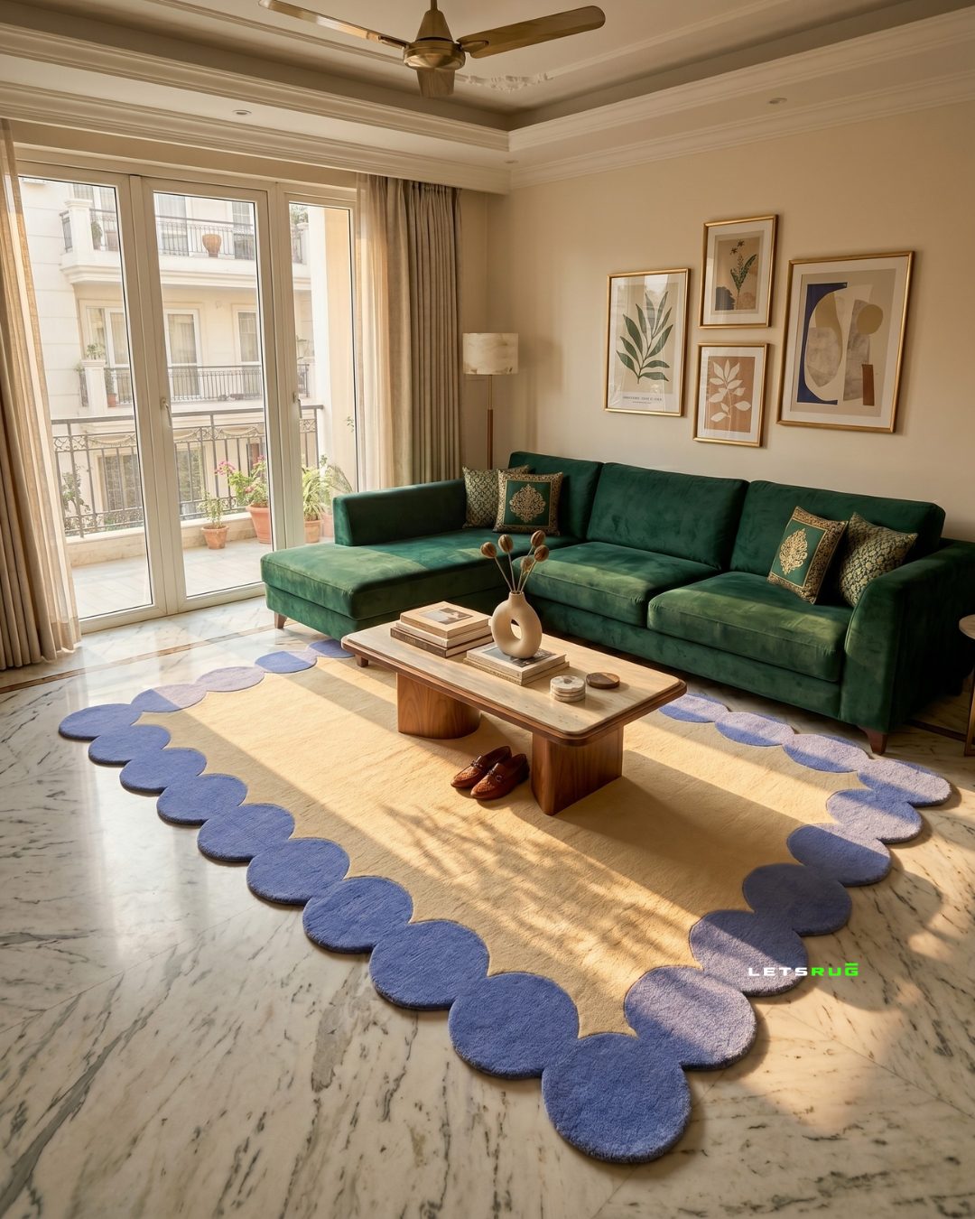Blue Aura Rug | HandTufted Custom Rug