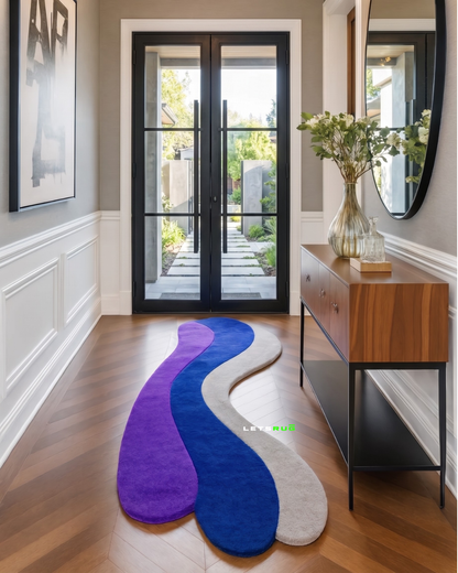 Wave Curves Tufted Rug | HandTufted Custom Rug