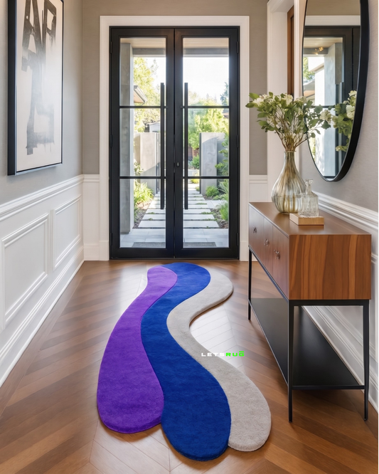 Wave Curves Tufted Rug | HandTufted Custom Rug