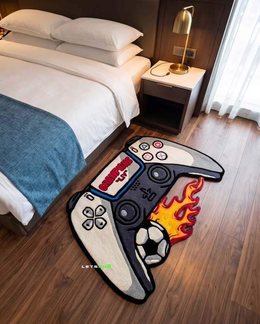 Remote Hand-tufted Custom Rug | Football Rug by LetsRug.in